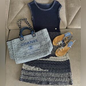 Deauville tweed tote bag Chanel